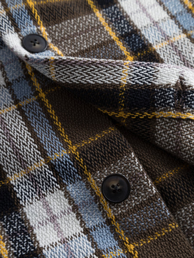 Big Checkered Overshirt Brown - KNOWLEDGE COTTON APPAREL