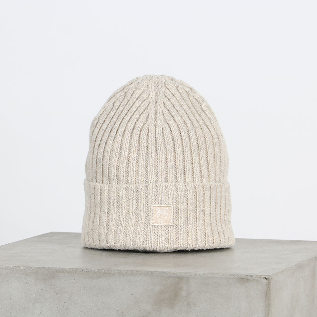 Leaf Rib Organic Wool Hat Nature - KNOWLEDGE COTTON APPAREL