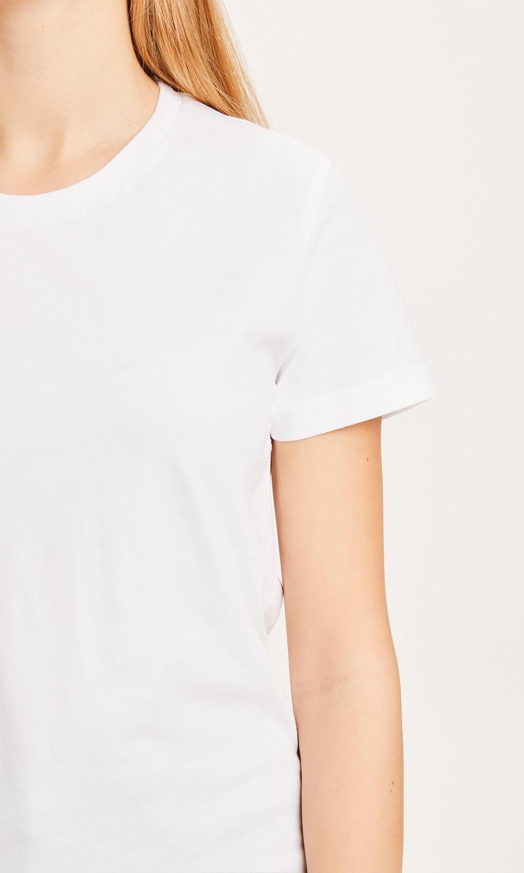 Rosa Basic Tee Bright White - KNOWLEDGE COTTON APPAREL