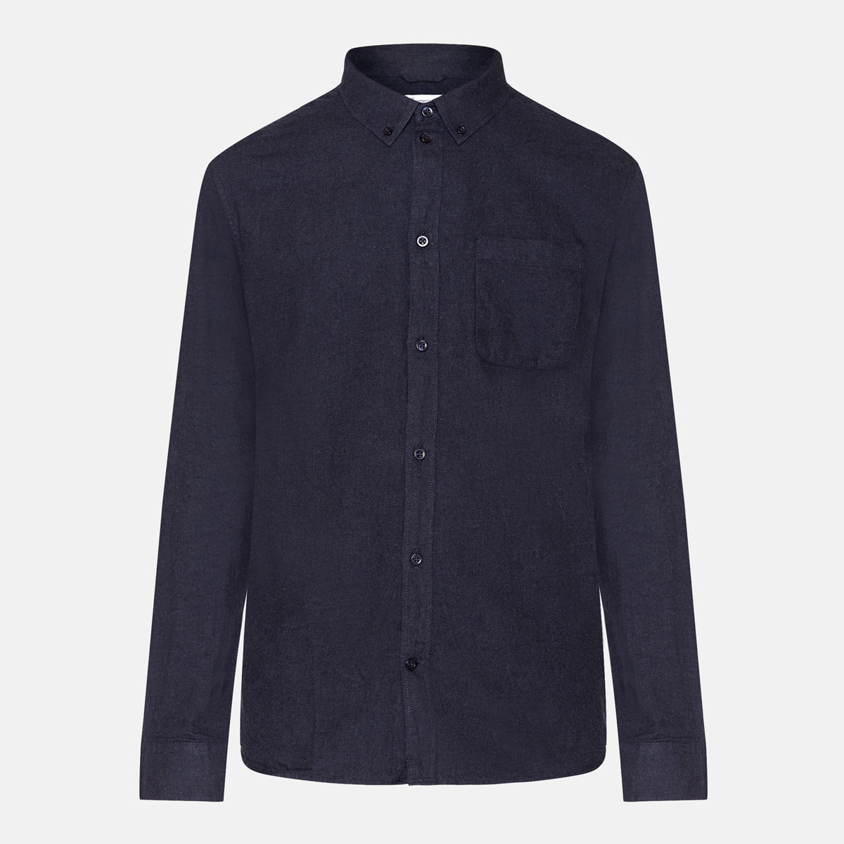 Heavy Twill Flannel Shirt Total Eclipse - KNOWLEDGE COTTON APPAREL