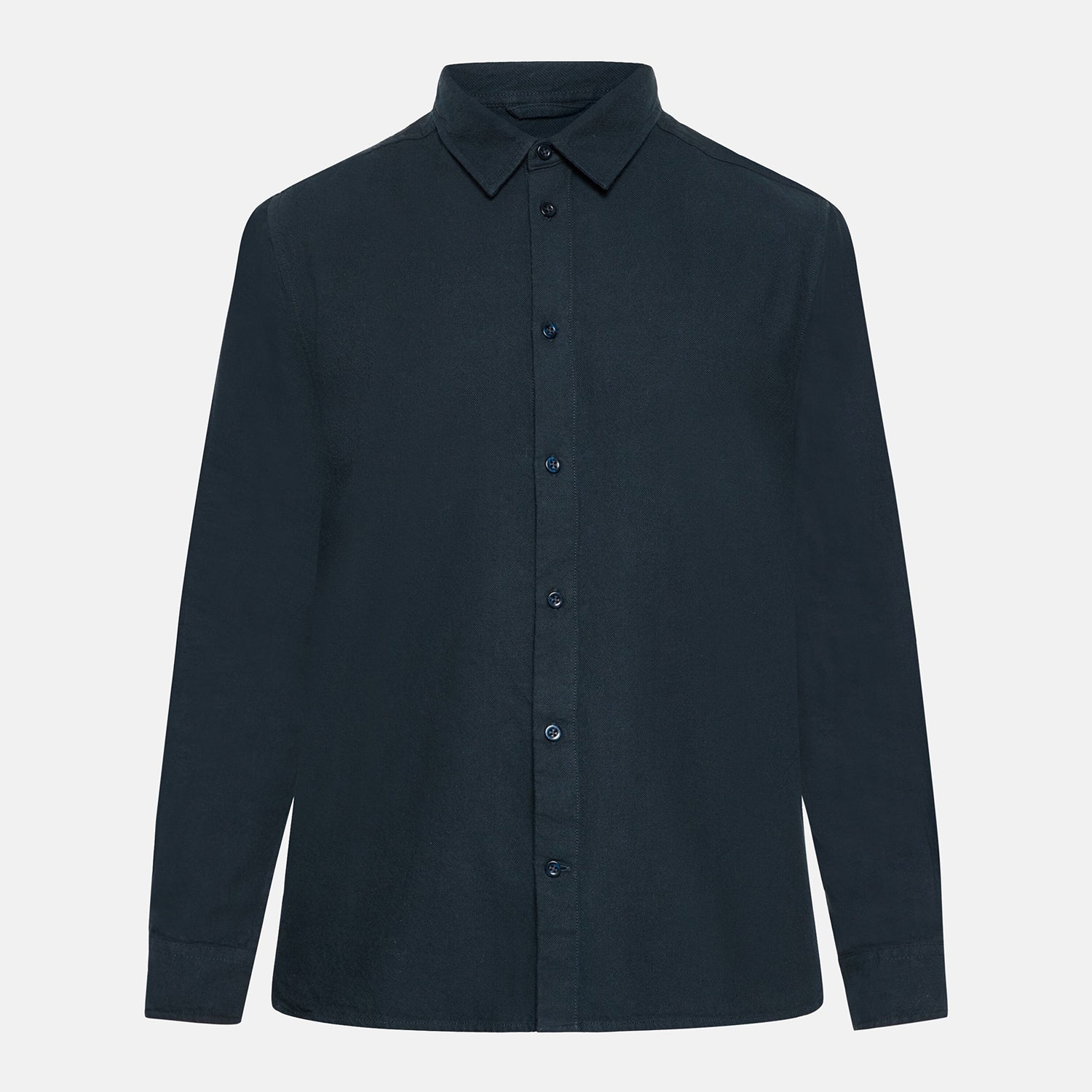 Heavy Twill Flannel Shirt Total Eclipse - KNOWLEDGE COTTON APPAREL