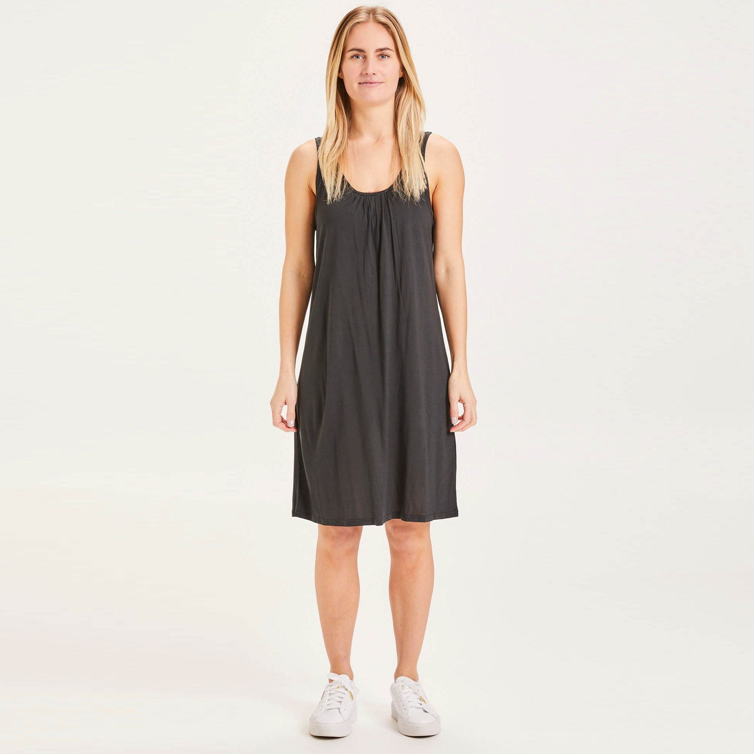 Heather Tencel Dress Jet Black - KNOWLEDGE COTTON APPAREL