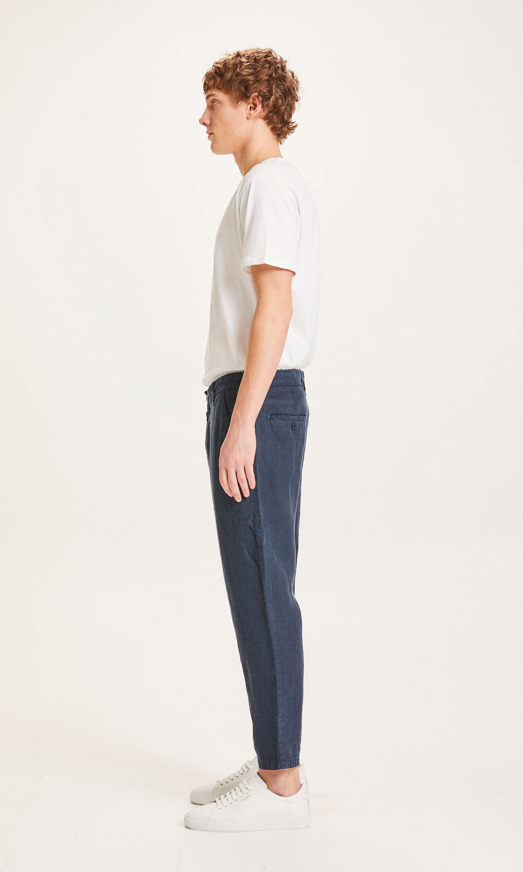 Bob Loose Linen Pants Total Eclipse -  KNOWLEDGE COTTON APPAREL