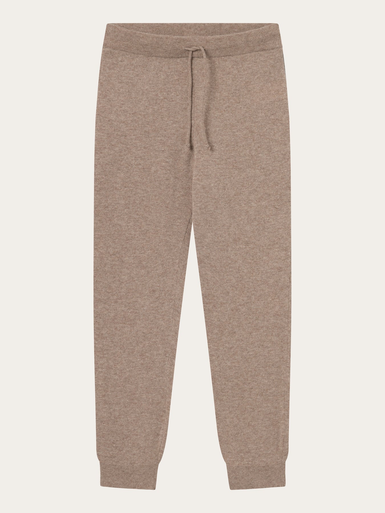 Lambswool Knitted Jog Pants Kelp Melange - KNOWLEDGE COTTON APPAREL