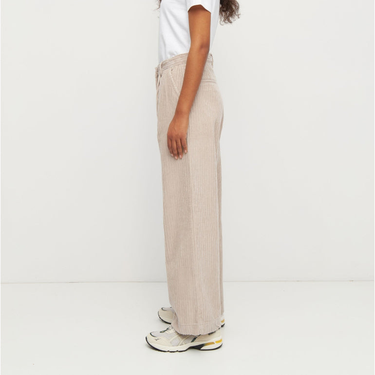 Posey Irregular Corduroy Pants Wide High Rise - KNOWLEDGE COTTON APPAREL