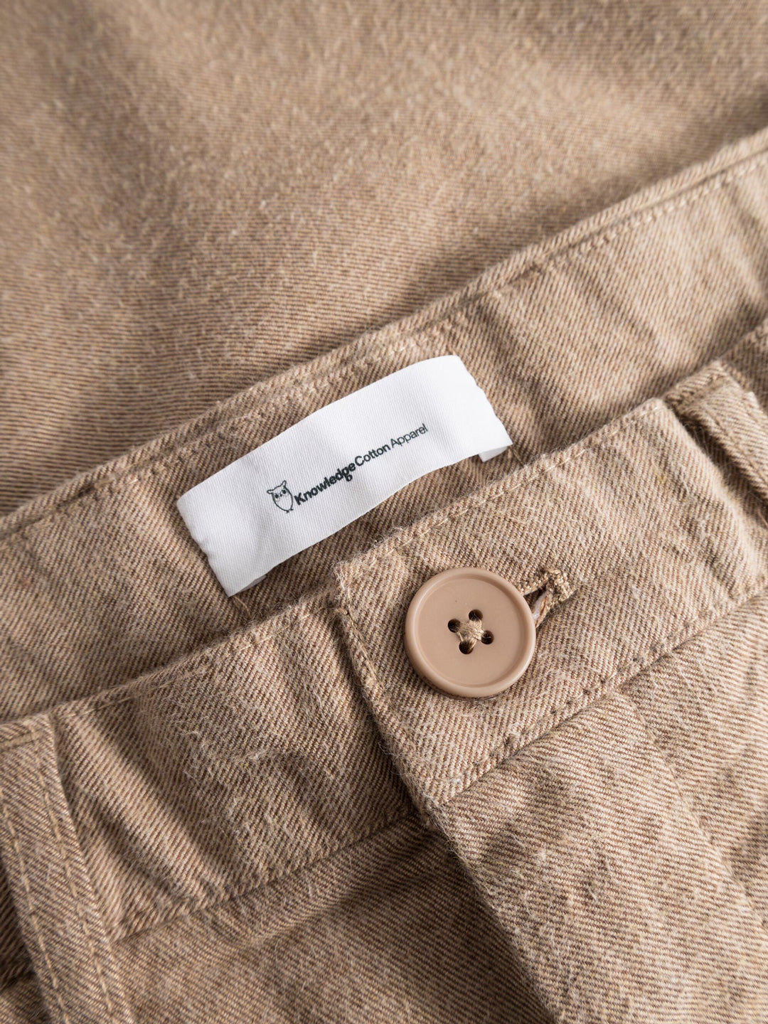 Chuck Regular Fit Flannel Chino Pants Kelp - KNOWLEDGE COTTON APPAREL