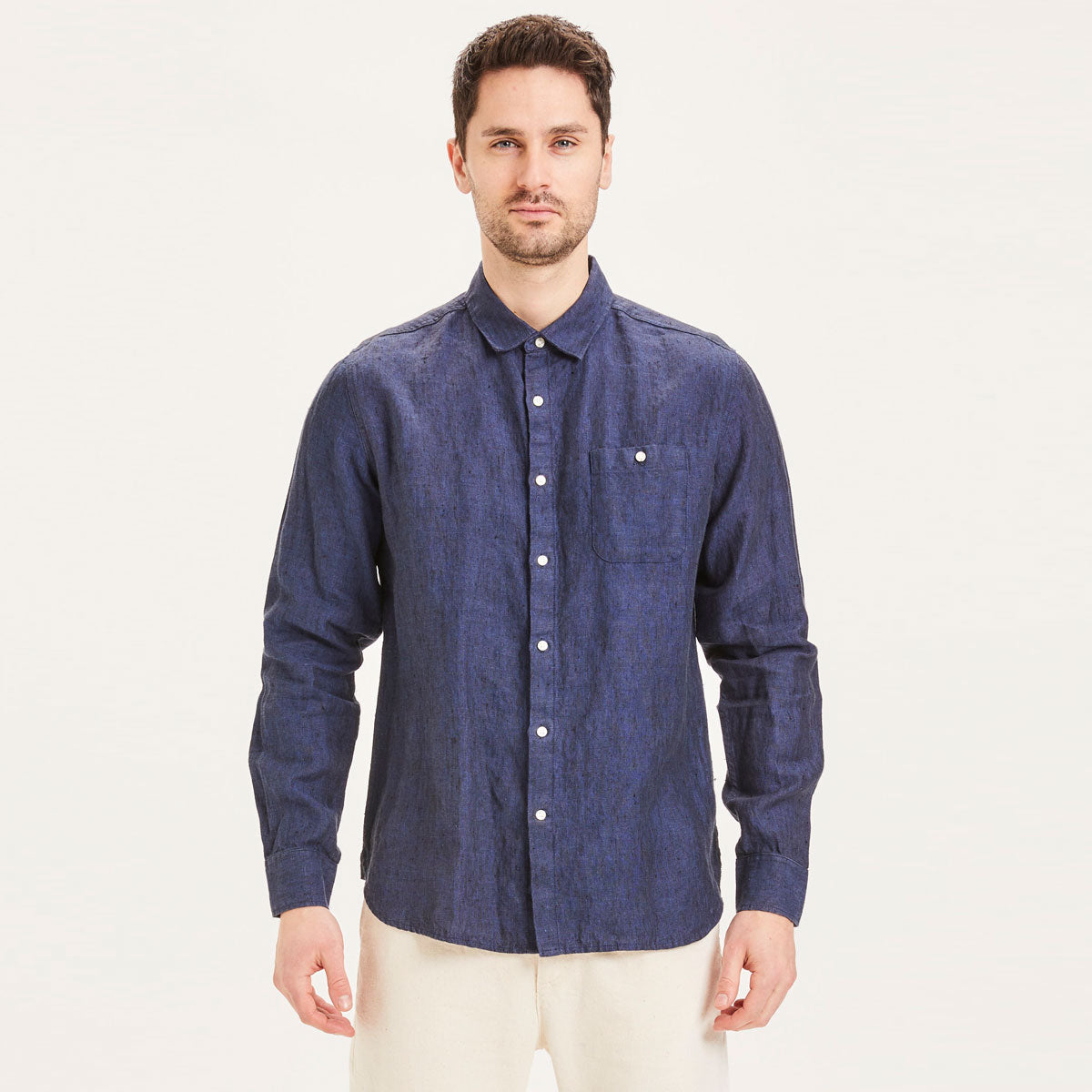 Larch Heavy Linen Total Eclipse - KNOWLEDGE COTTON APPAREL