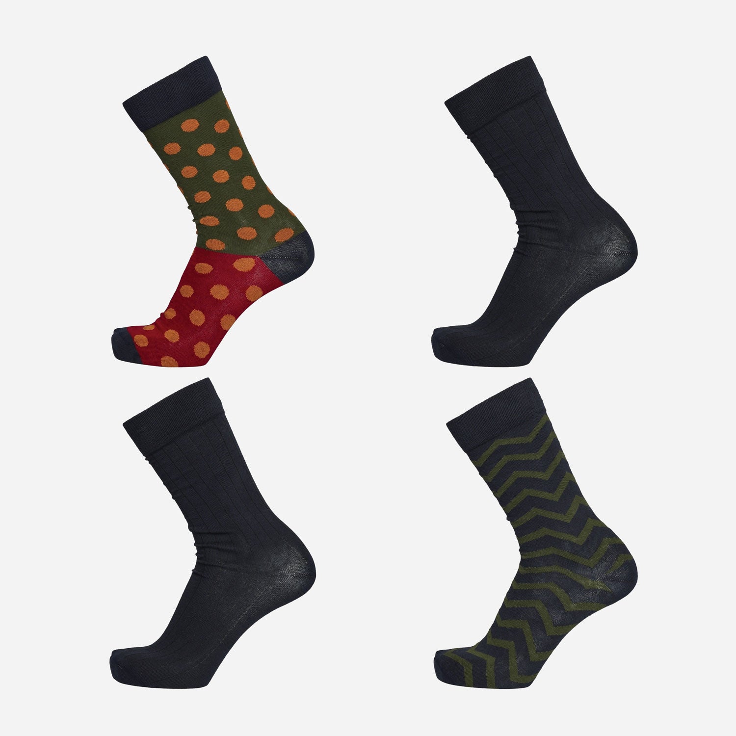 4-pack Linden Organic Socks Mix - KNOWLEDGE COTTON APPAREL