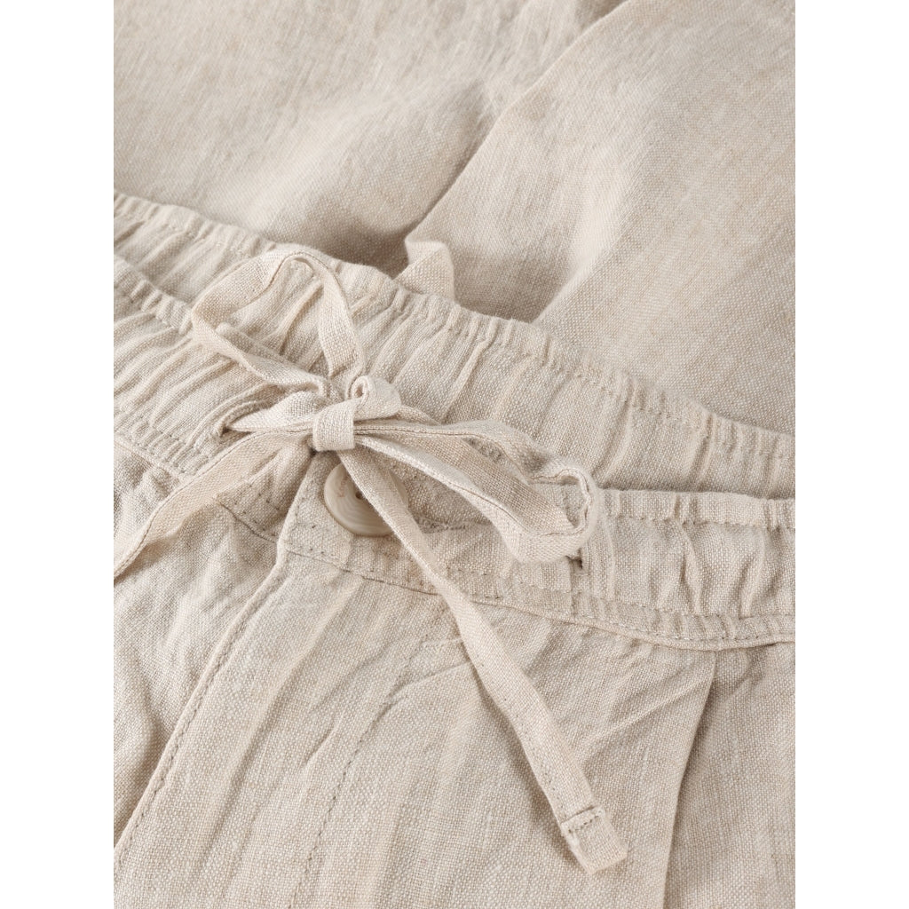 Fig Linen Shorts Light Feather Gray