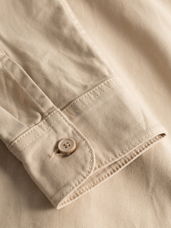 Canvas Stretch Overshirt Ekologisk Bomull Safari - KNOWLEDGE COTTON APPAREL