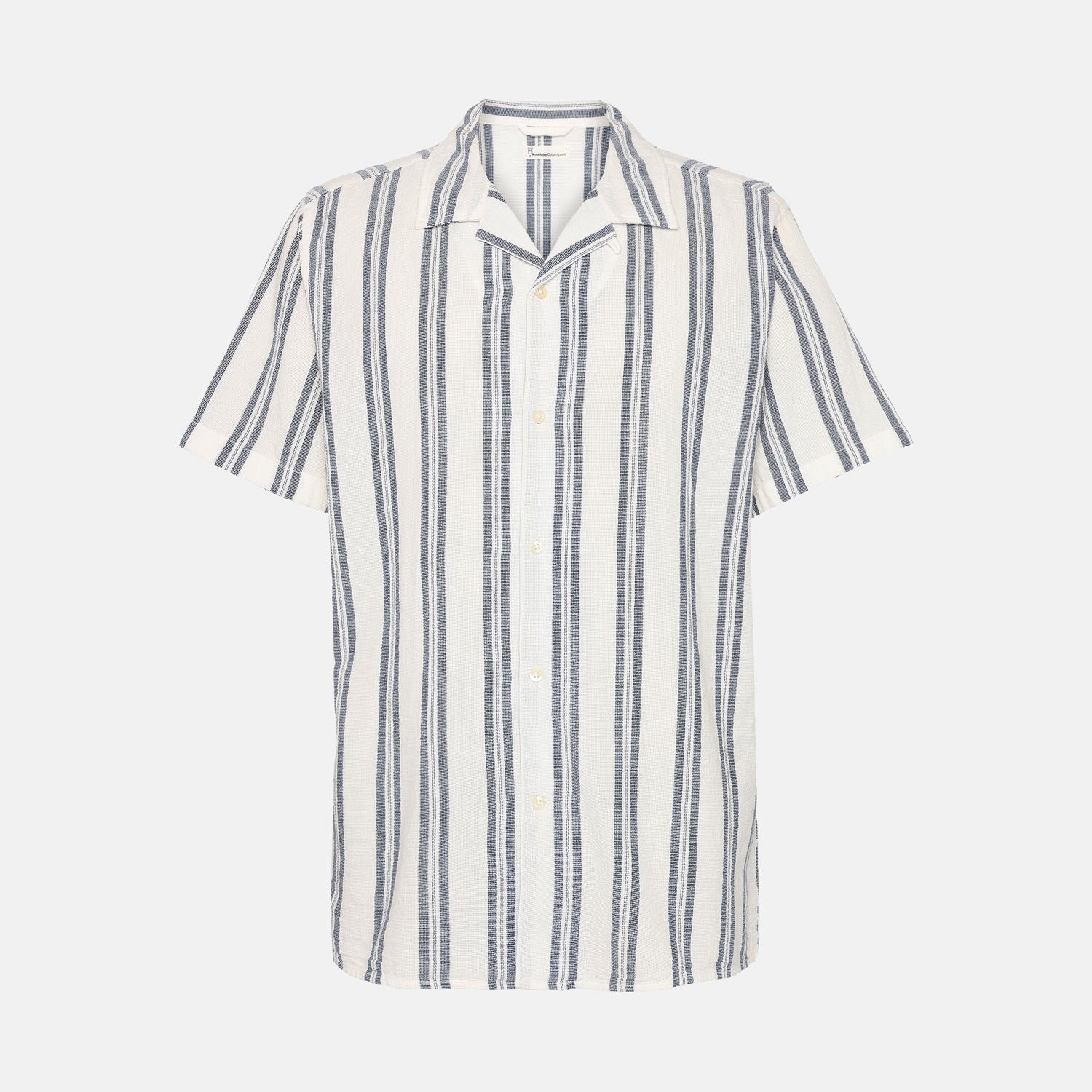 Box Short Sleeve Shirt Blue Stripe