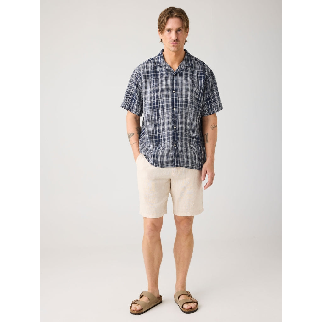 Fig Linen Shorts Light Feather Gray