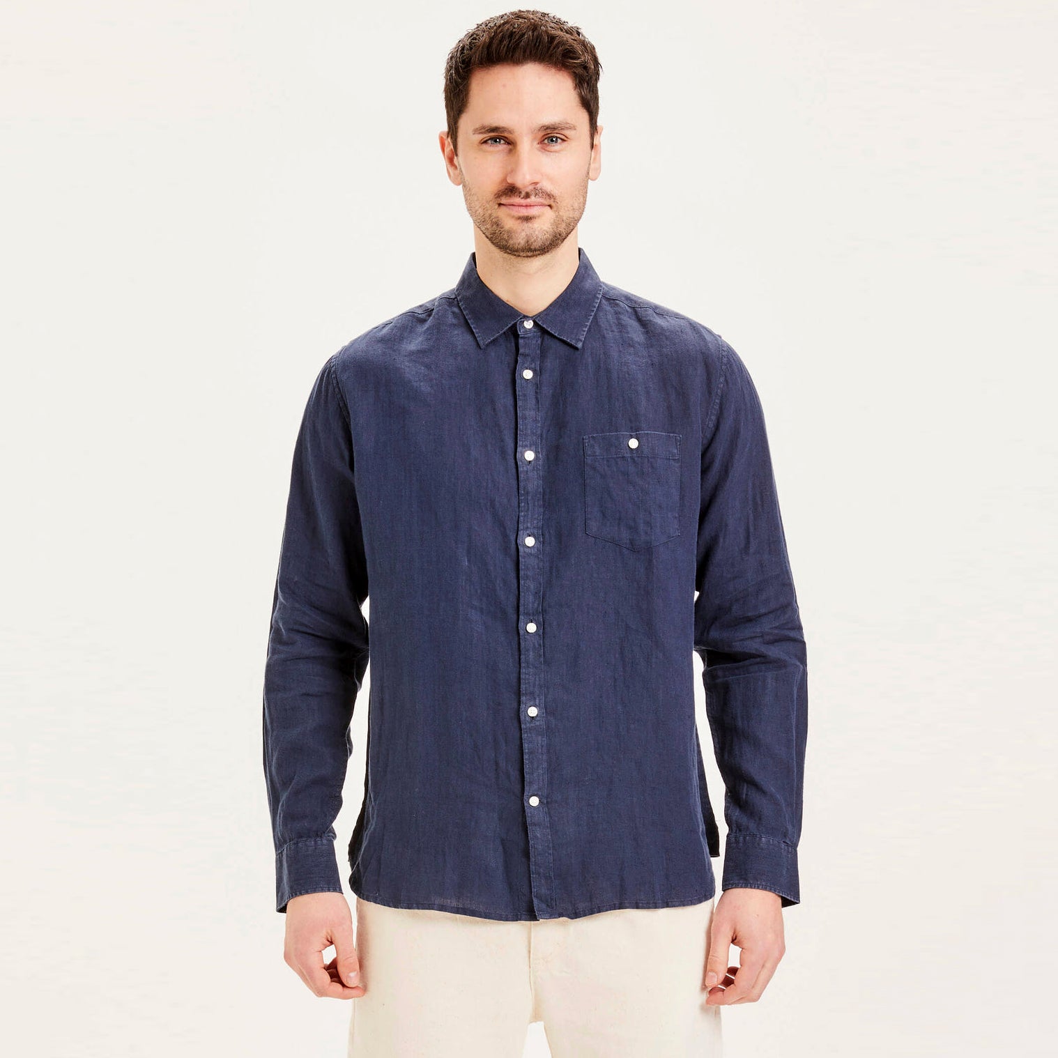 Larch Organic Linen Total Eclipse - KNOWLEDGE COTTON APPAREL