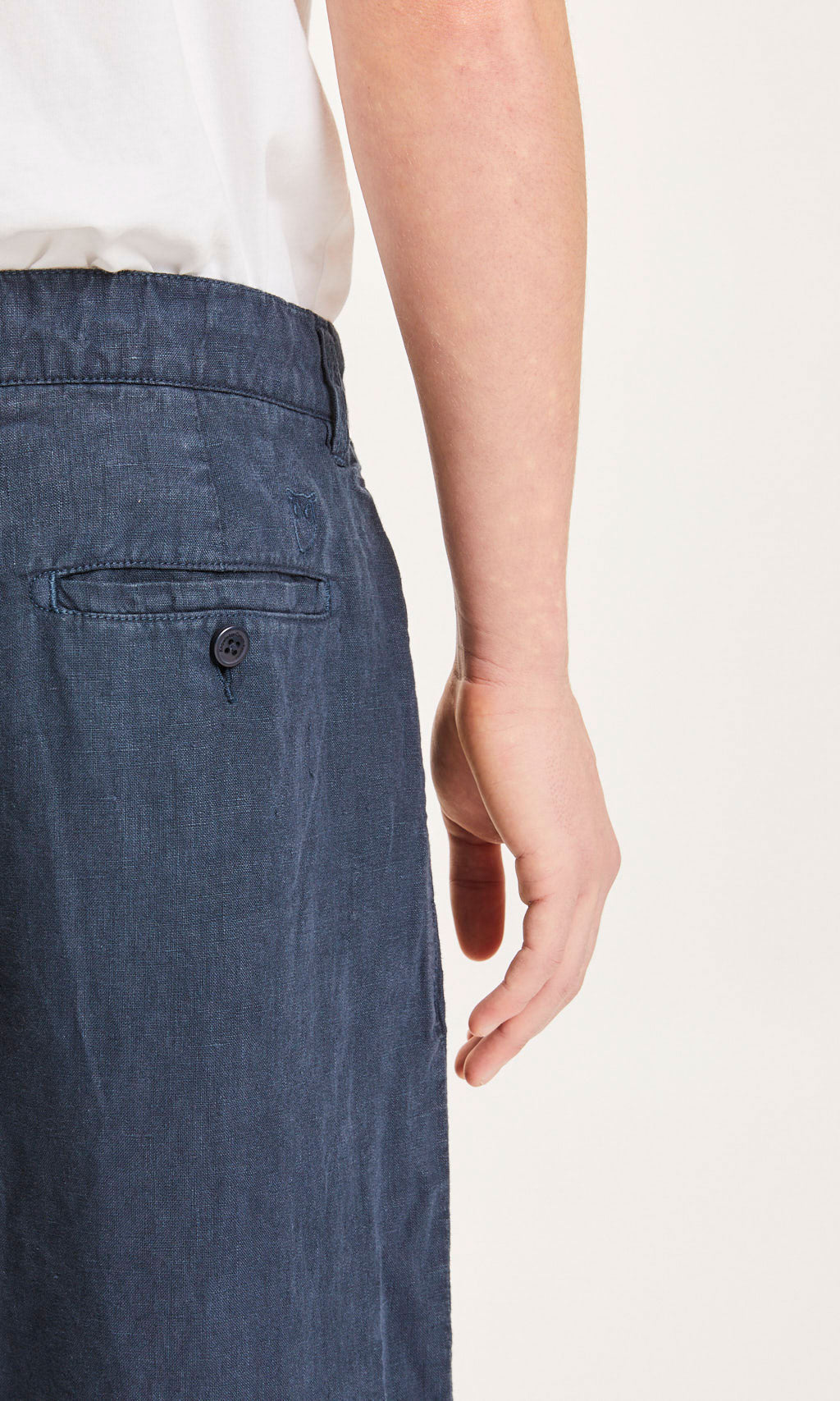 Bob Loose Linen Pants Total Eclipse -  KNOWLEDGE COTTON APPAREL