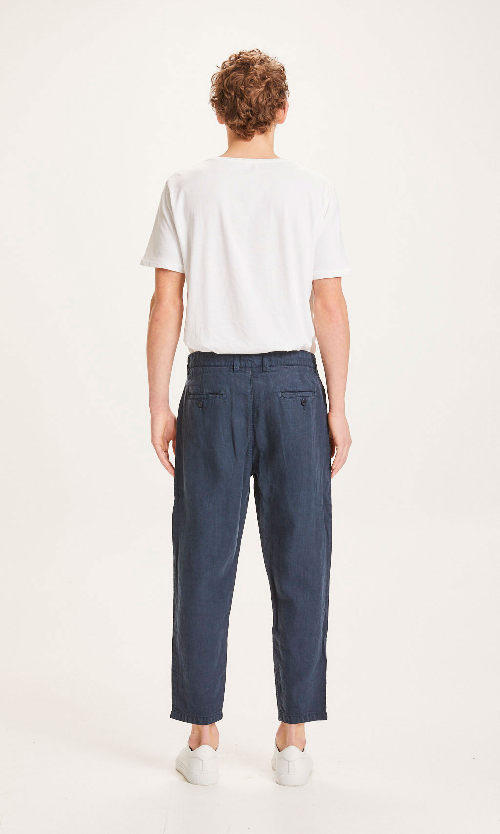 Bob Loose Linen Pants Total Eclipse -  KNOWLEDGE COTTON APPAREL