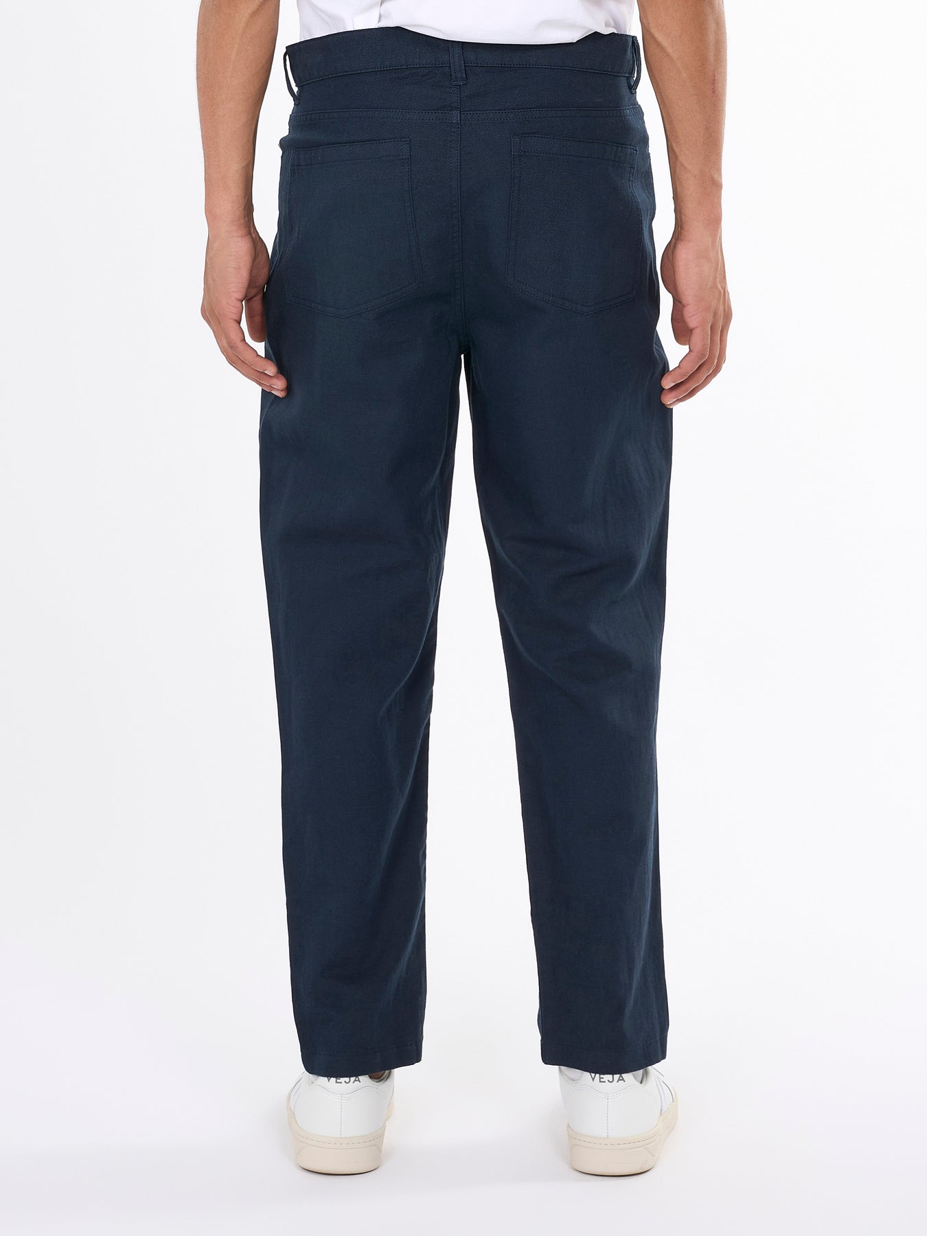 Tim Loose Organic Linen Cotton Mix Navy -  KNOWLEDGE COTTON APPAREL