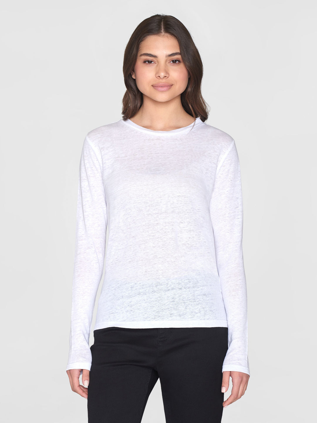 Long Sleeve Linen T-shirt - KNOWLEDGE COTTON APPAREL