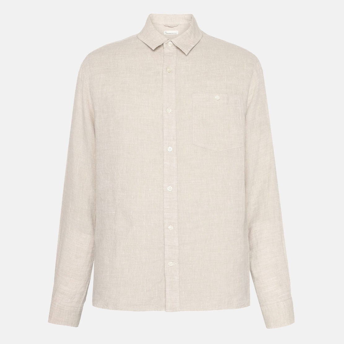 Regular Linen Shirt Yarndyed Light Feather Gray