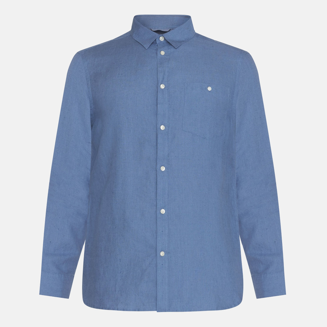 Ekologisk Linneskjorta Asley Blue - KNOWLEDGE COTTON APPAREL