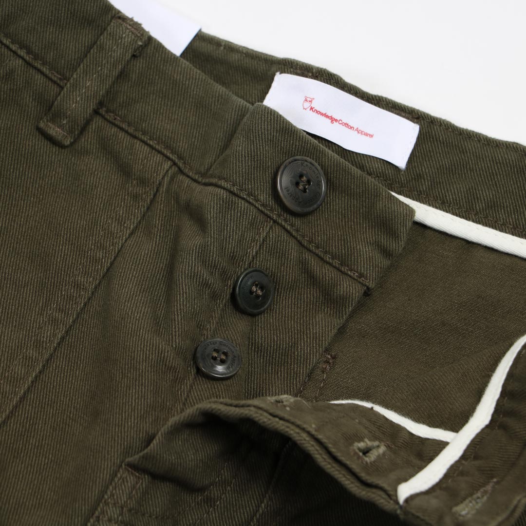 Loose Heavy Pants - Forest Night - KNOWLEDGE COTTON APPAREL