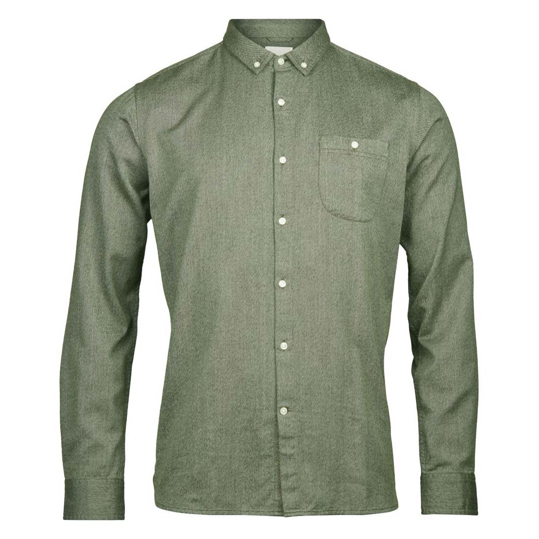 Twill Flannel Shirt - Green Gables - Knowledge Cotton Apparel