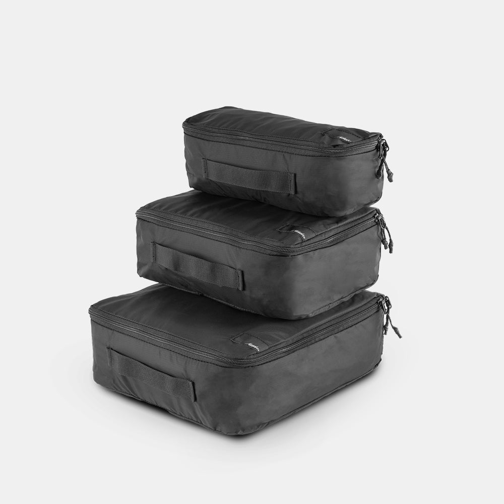 Packing Cubes Set Black 3-pack