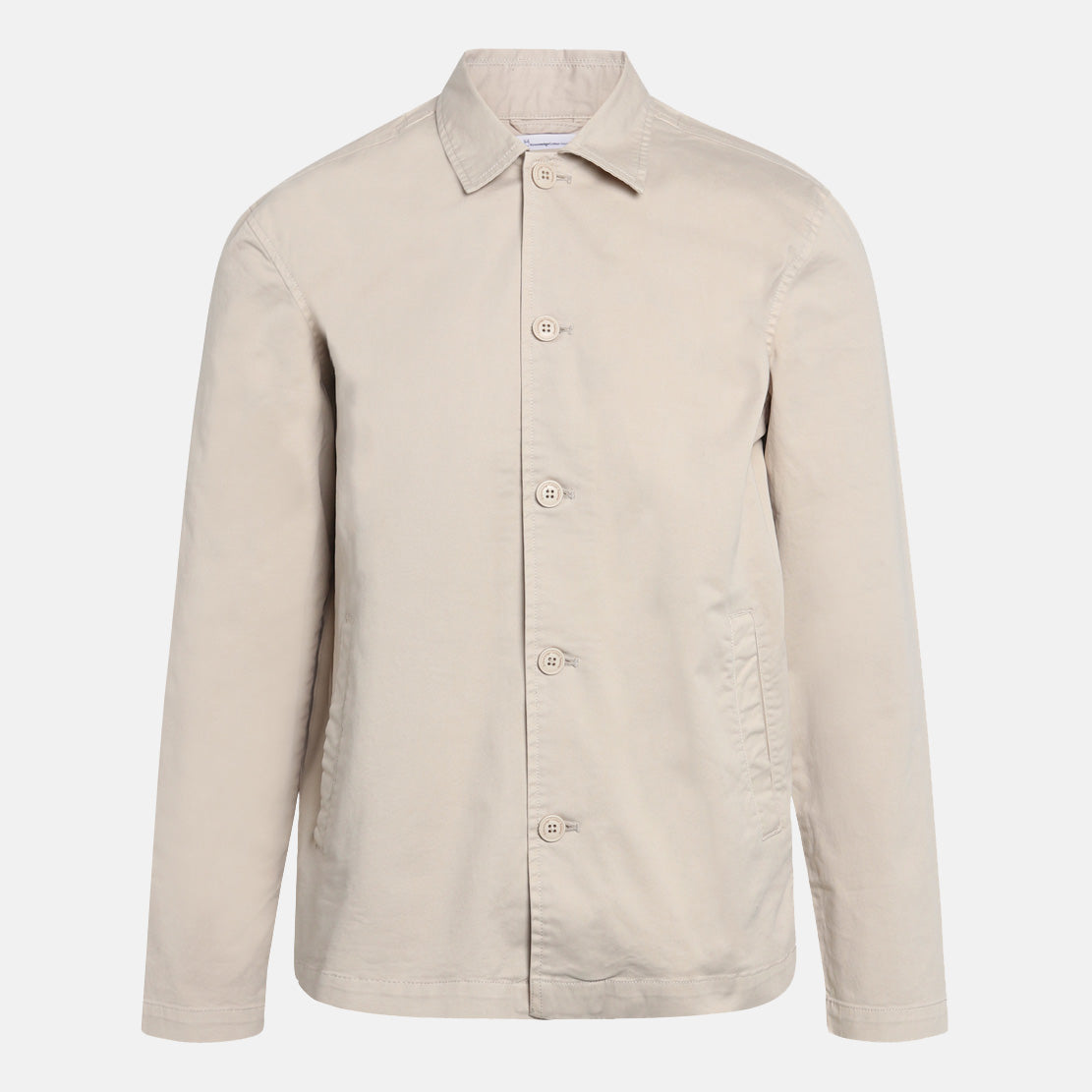 Pine Organic Poplin Overshirt Light Feather - KNOWLEDGE COTTON APPAREL