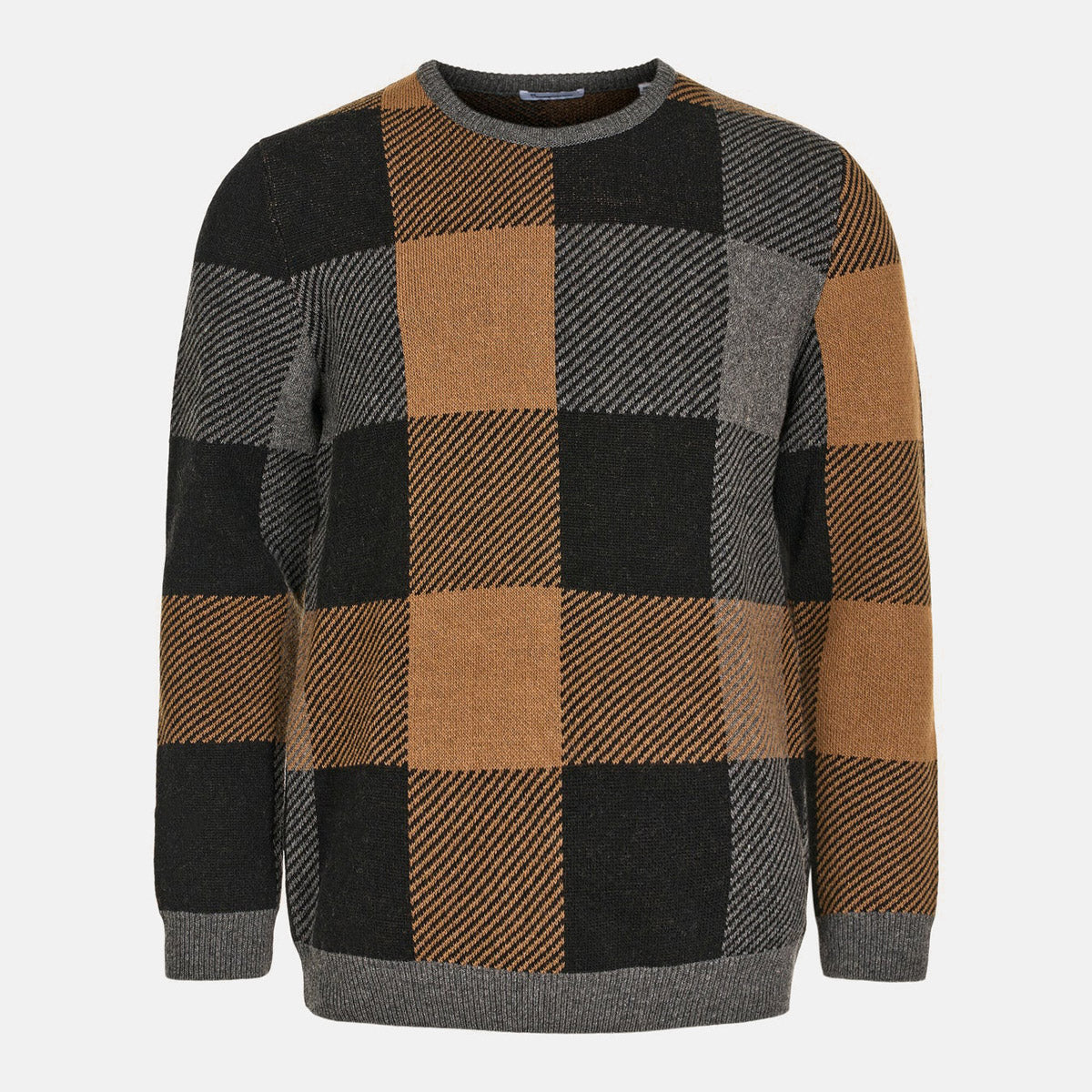 Pixel Checked Ekologisk Lammull - KNOWLEDGE COTTON APPAREL