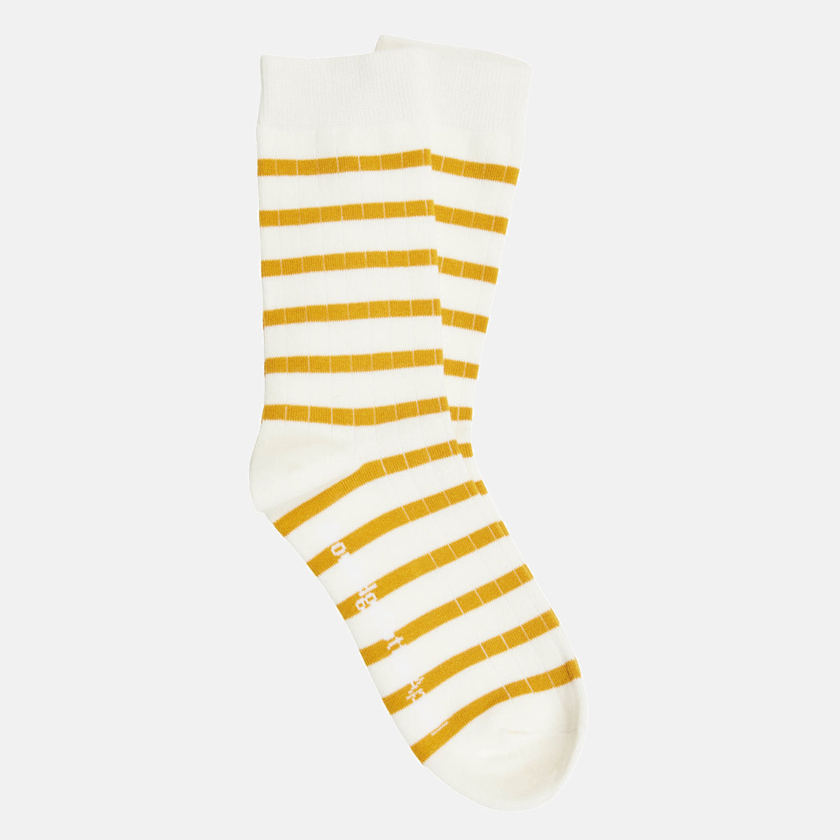 2-pack Organic Striped Socks Honey Gold - KNOWLEDGE COTTON APPAREL