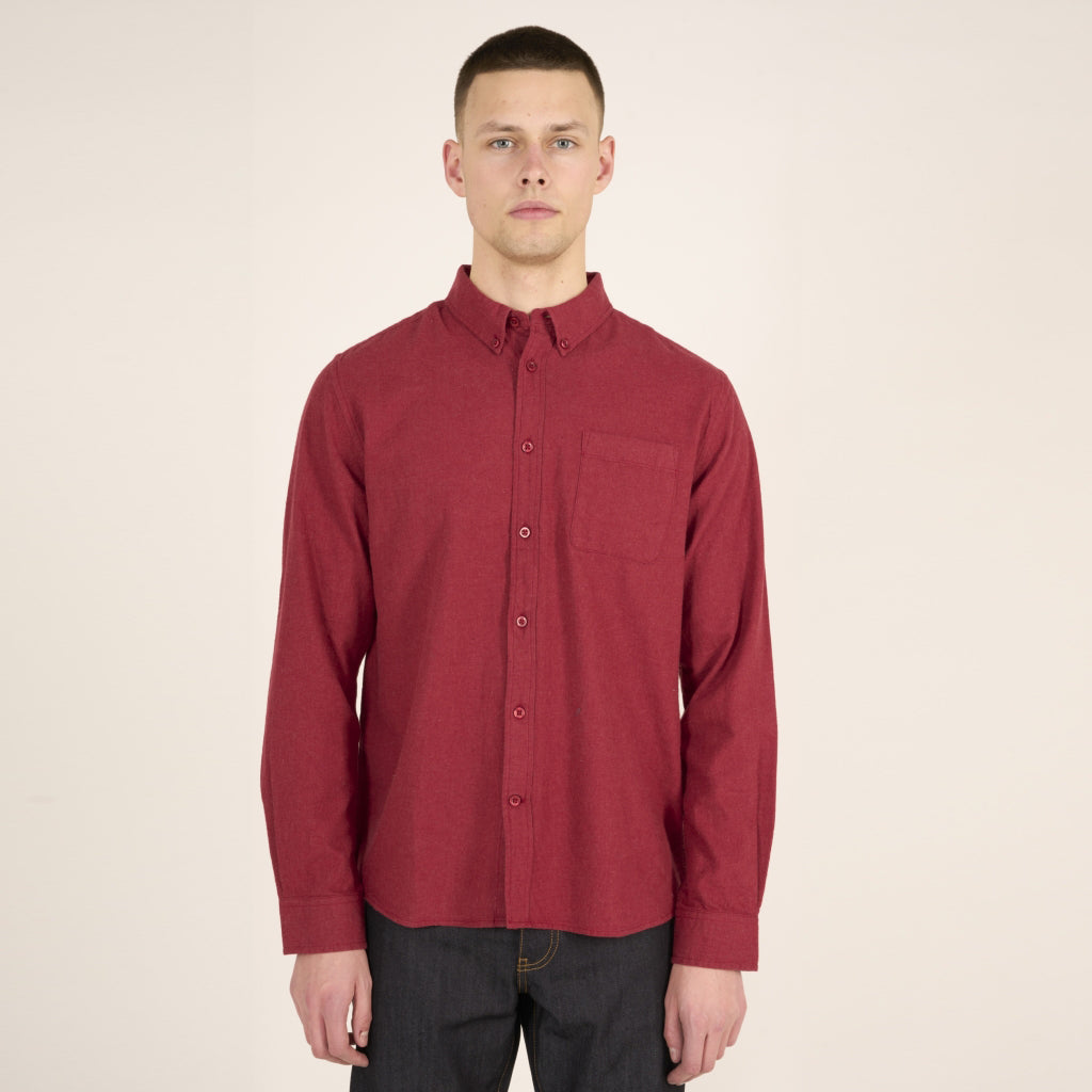 Melange Flanell Rhubarb - KNOWLEDGE COTTON APPAREL