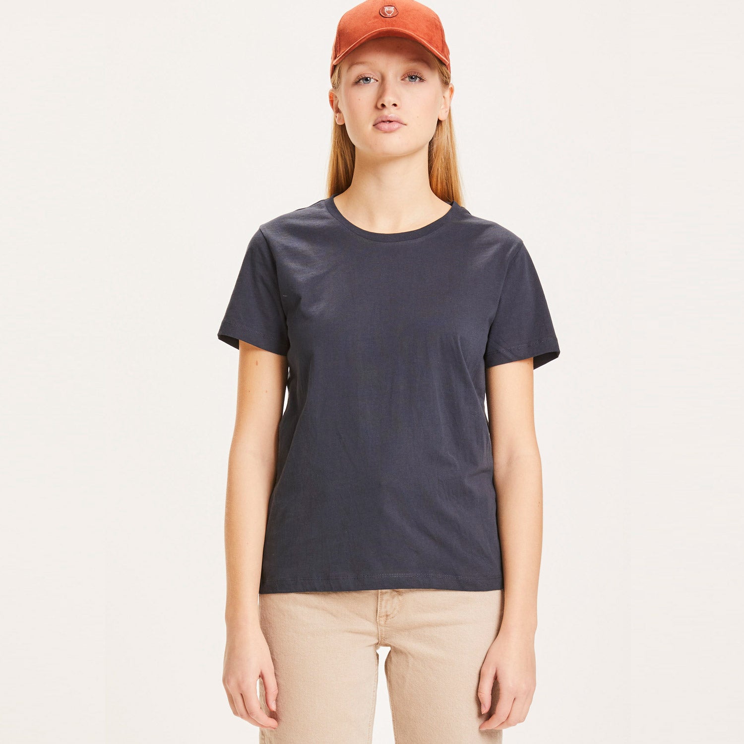 Rosa Basic Tee Total Eclipse - KNOWLEDGE COTTON APPAREL