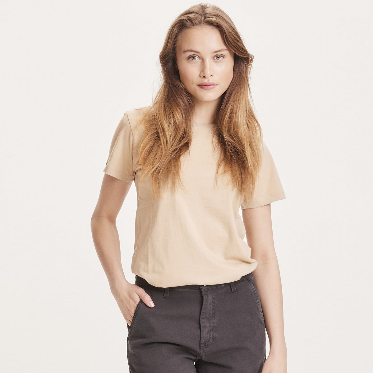 Basic Organic Cotton T-shirt GOTS - Safari - KNOWLEDGE COTTON APPAREL