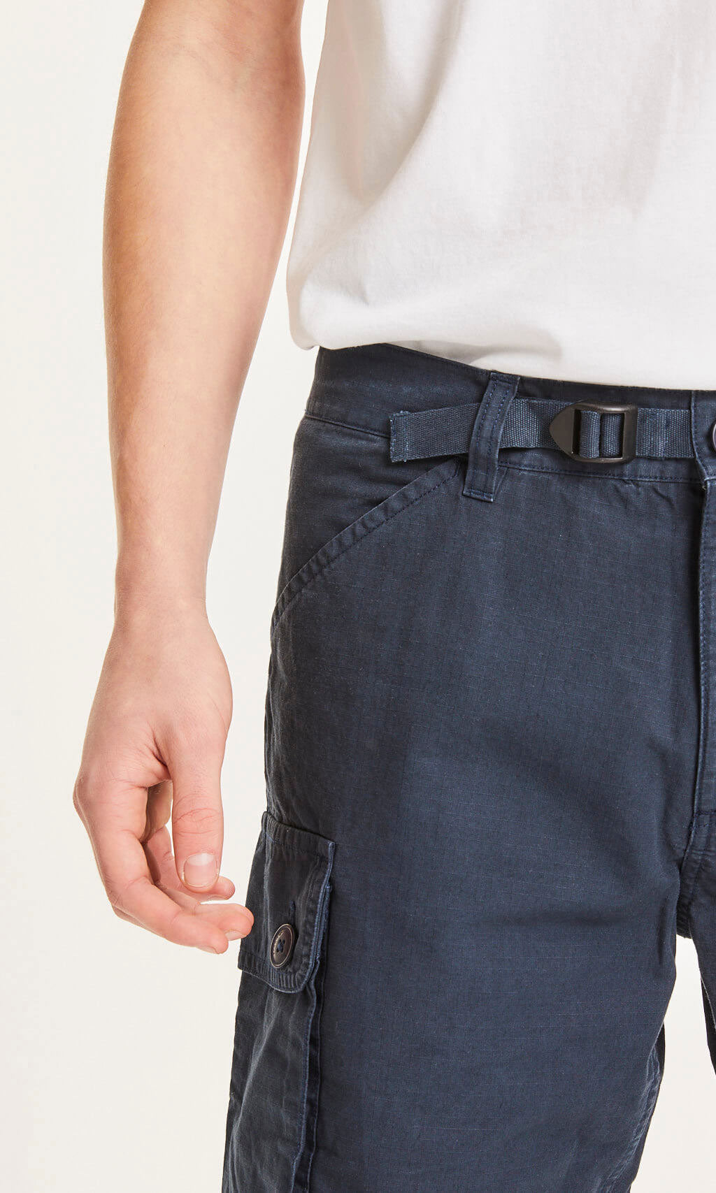 Trek Outdoor Durable Rip-stop Shorts Navy -  KNOWLEDGE COTTON APPAREL