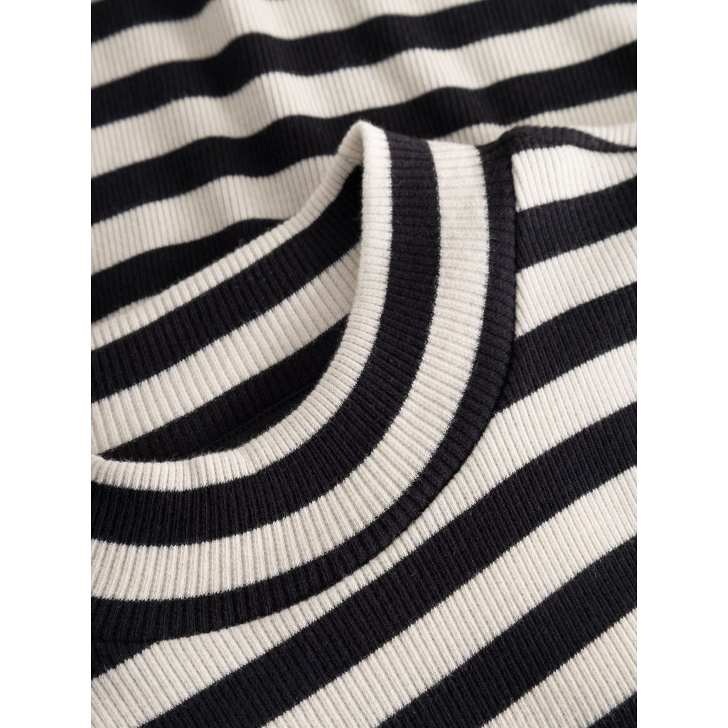 High Neck Rib Top Striped - KNOWLEDGE COTTON APPAREL
