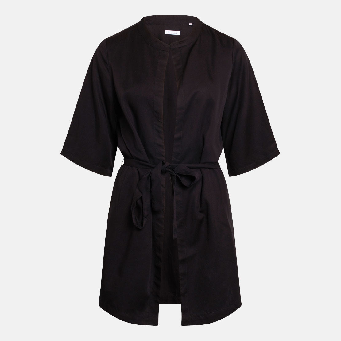Ayana Tencel Kimono Jet Black - KNOWLEDGE COTTON APPAREL