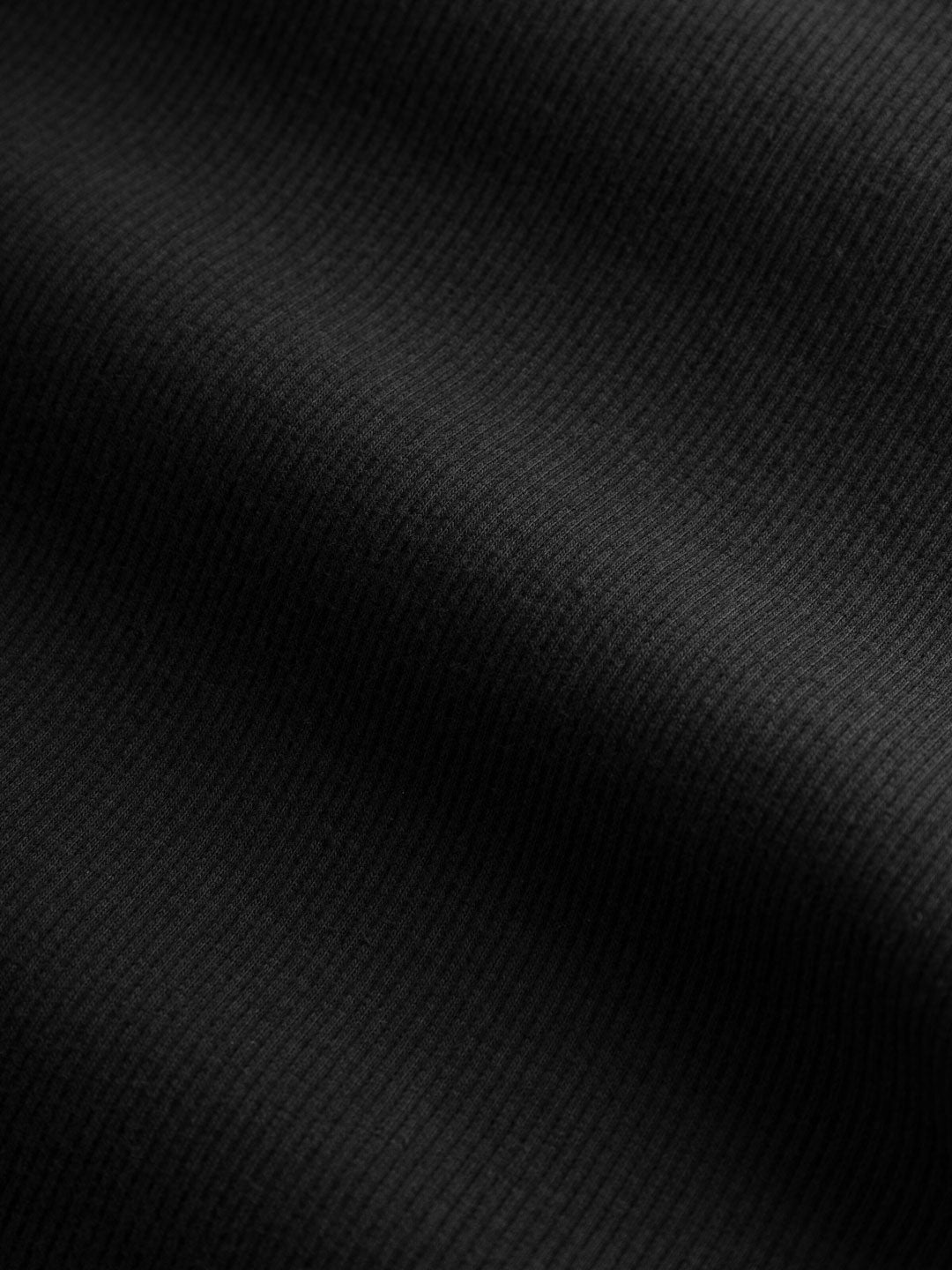 Rib Stretch High-Neck Top Ekologisk Bomull Svart - KNOWLEDGE COTTON APPAREL