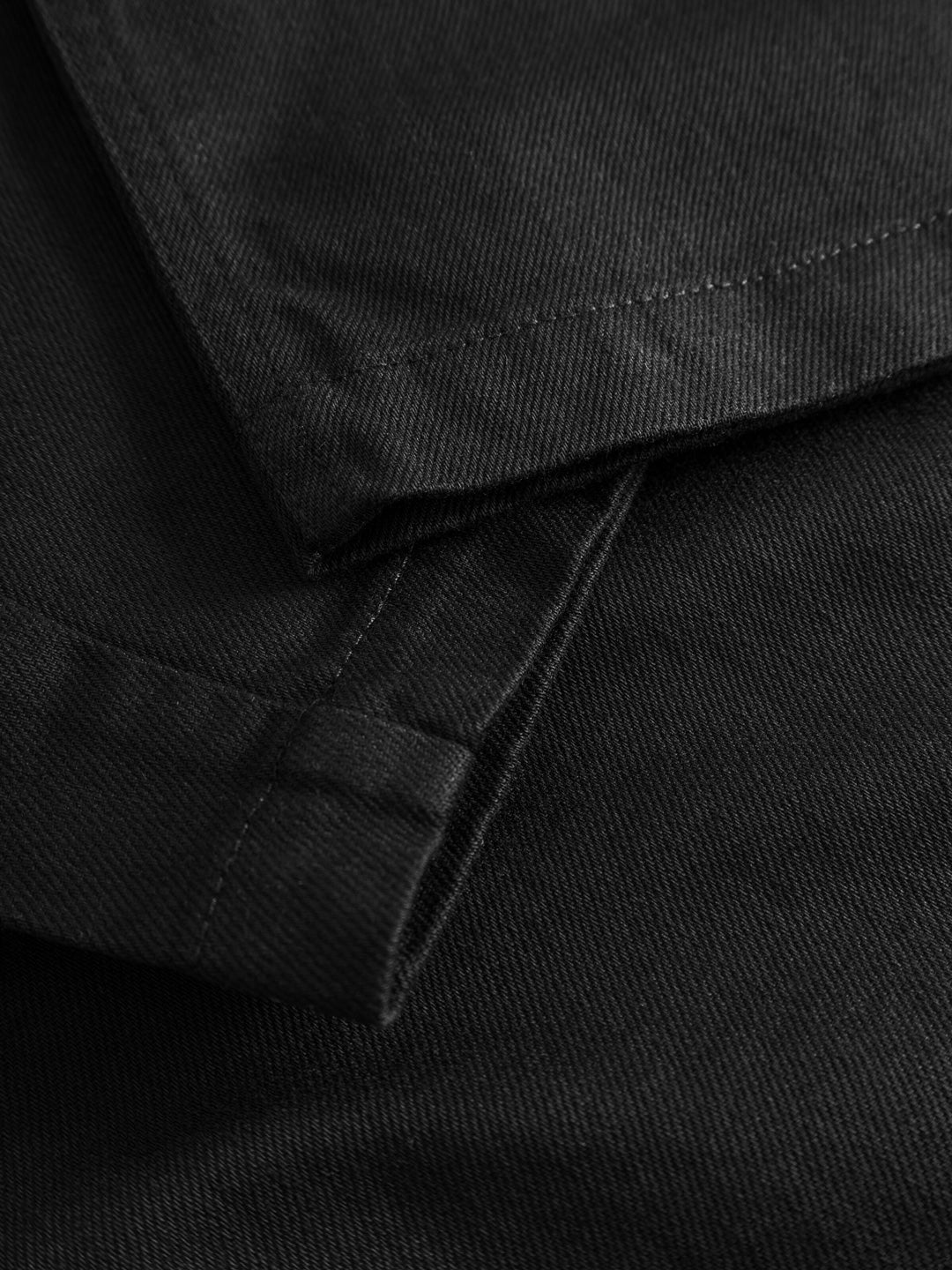 Chloe Barrel High-Rise Twill Pants Black - KNOWLEDGE COTTON APPAREL