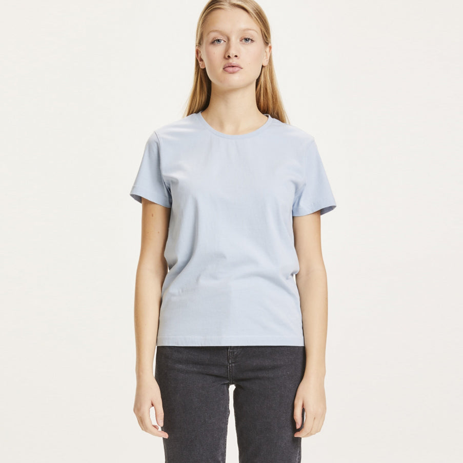 Rosa Basic Tee Blue Fog - KNOWLEDGE COTTON APPAREL