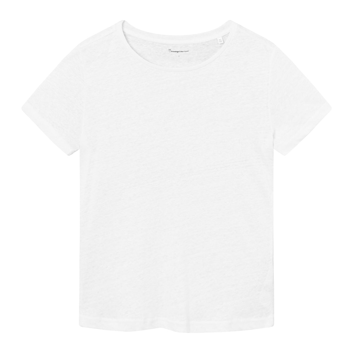 Regular Linen T-shirt Women's White - KNOWLEDGE COTTON APPAREL