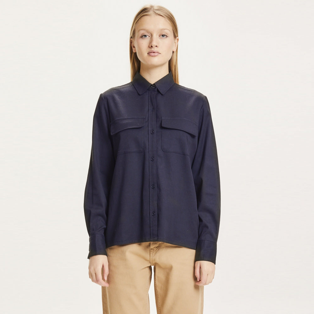 Juniper Patch Pockets Tencel Shirt - KNOWLEDGE COTTON APPAREL