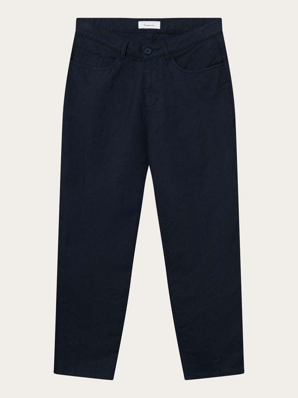 Tim Loose Organic Linen Cotton Mix Navy -  KNOWLEDGE COTTON APPAREL
