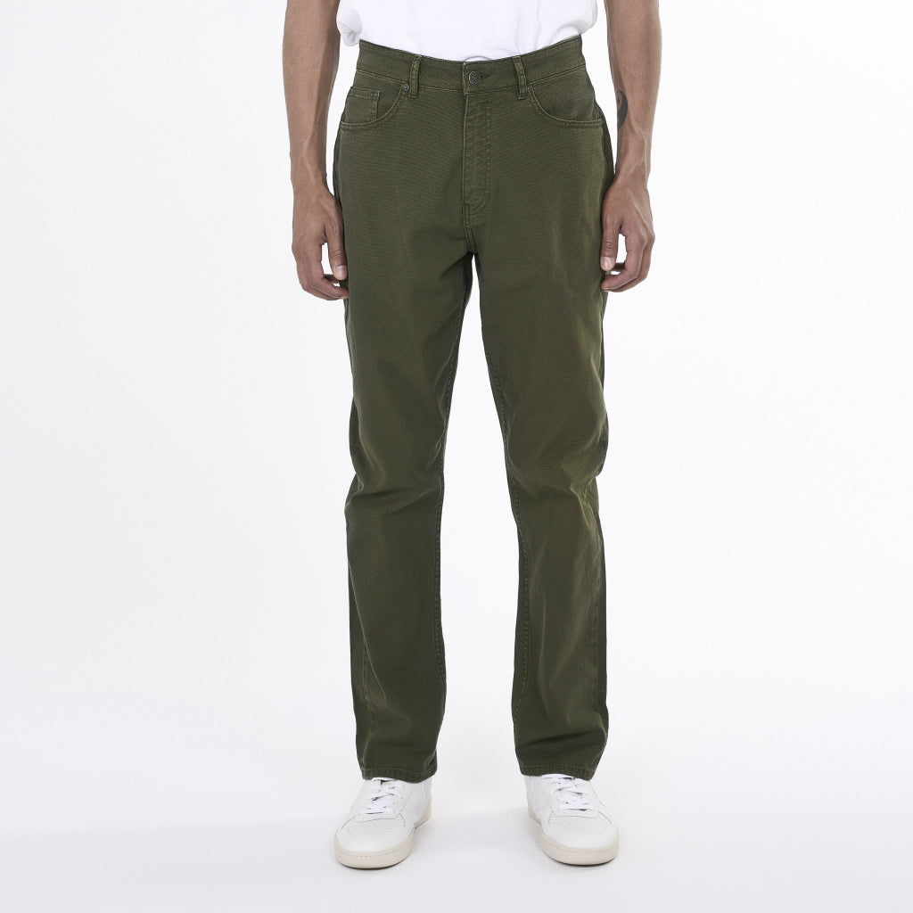Tim Organic Stretch Canvas Chinos Forest Night -  KNOWLEDGE COTTON APPAREL