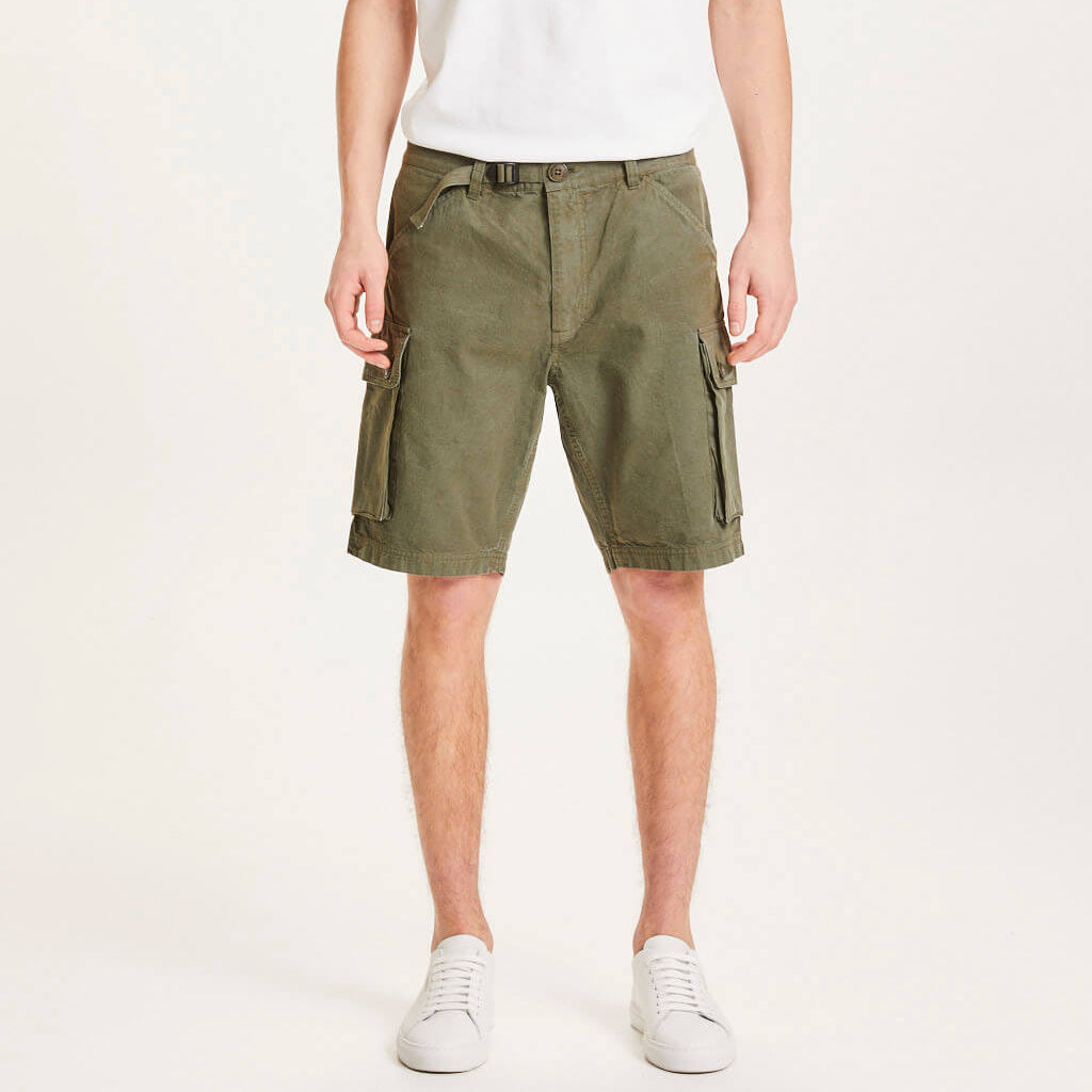 Trek Outdoor Durable Rip-stop Shorts Forrest -  KNOWLEDGE COTTON APPAREL