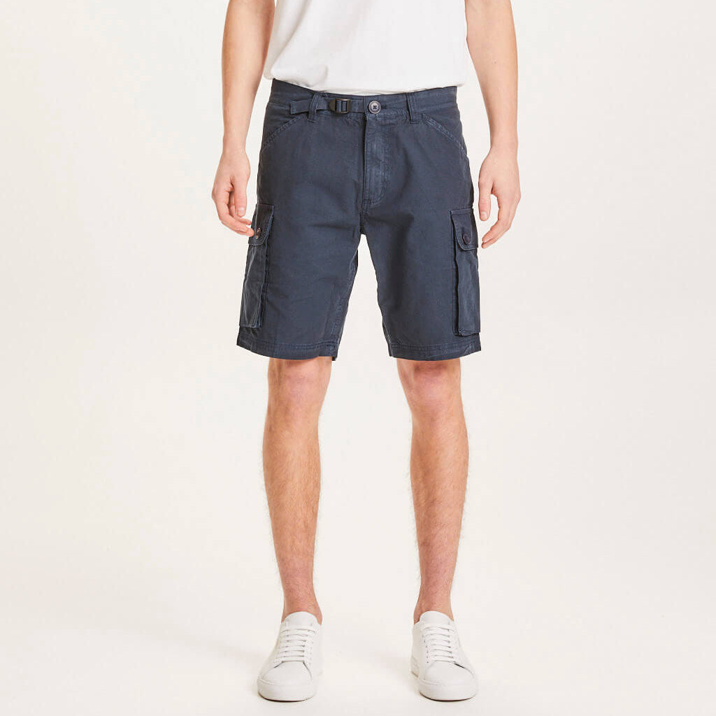 Trek Outdoor Durable Rip-stop Shorts Navy -  KNOWLEDGE COTTON APPAREL