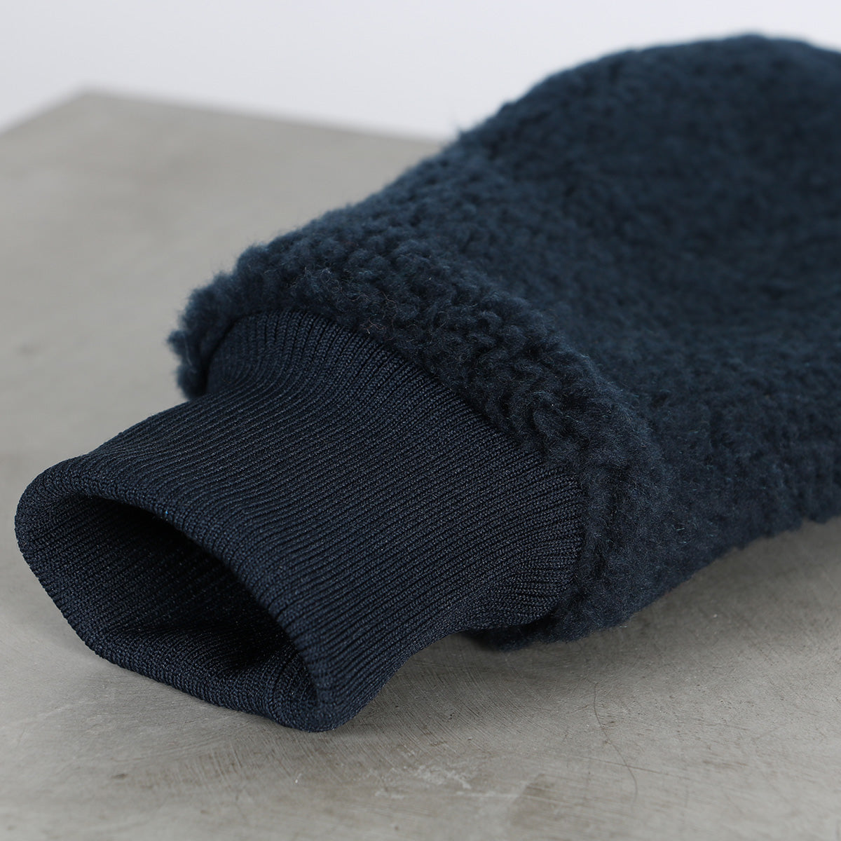 Teddy Fleece Mittens Navy - KNOWLEDGE COTTON APPAREL