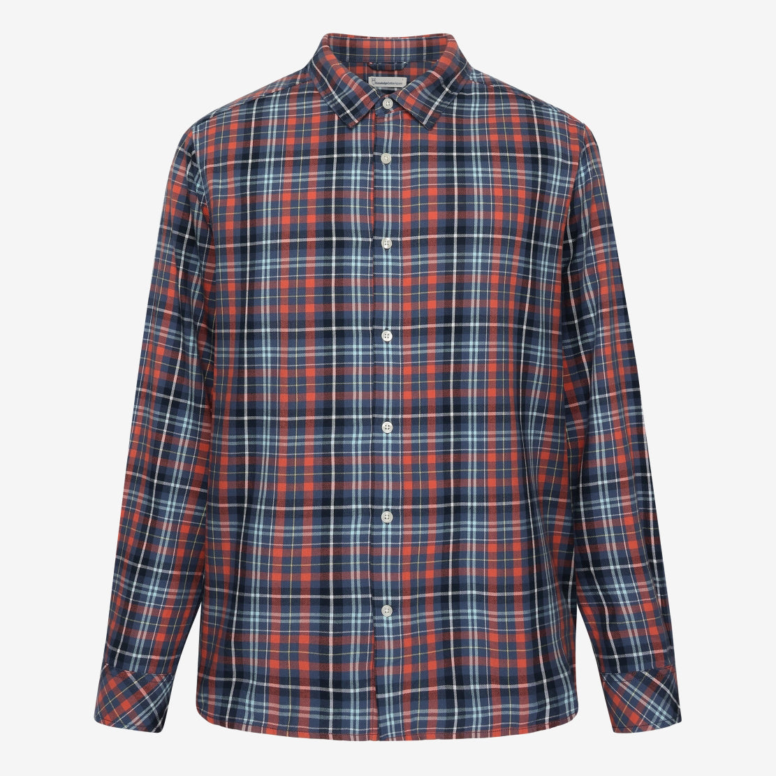 Skjorta Sommar Herr Smårutig Ekologisk GOTS Blue Check