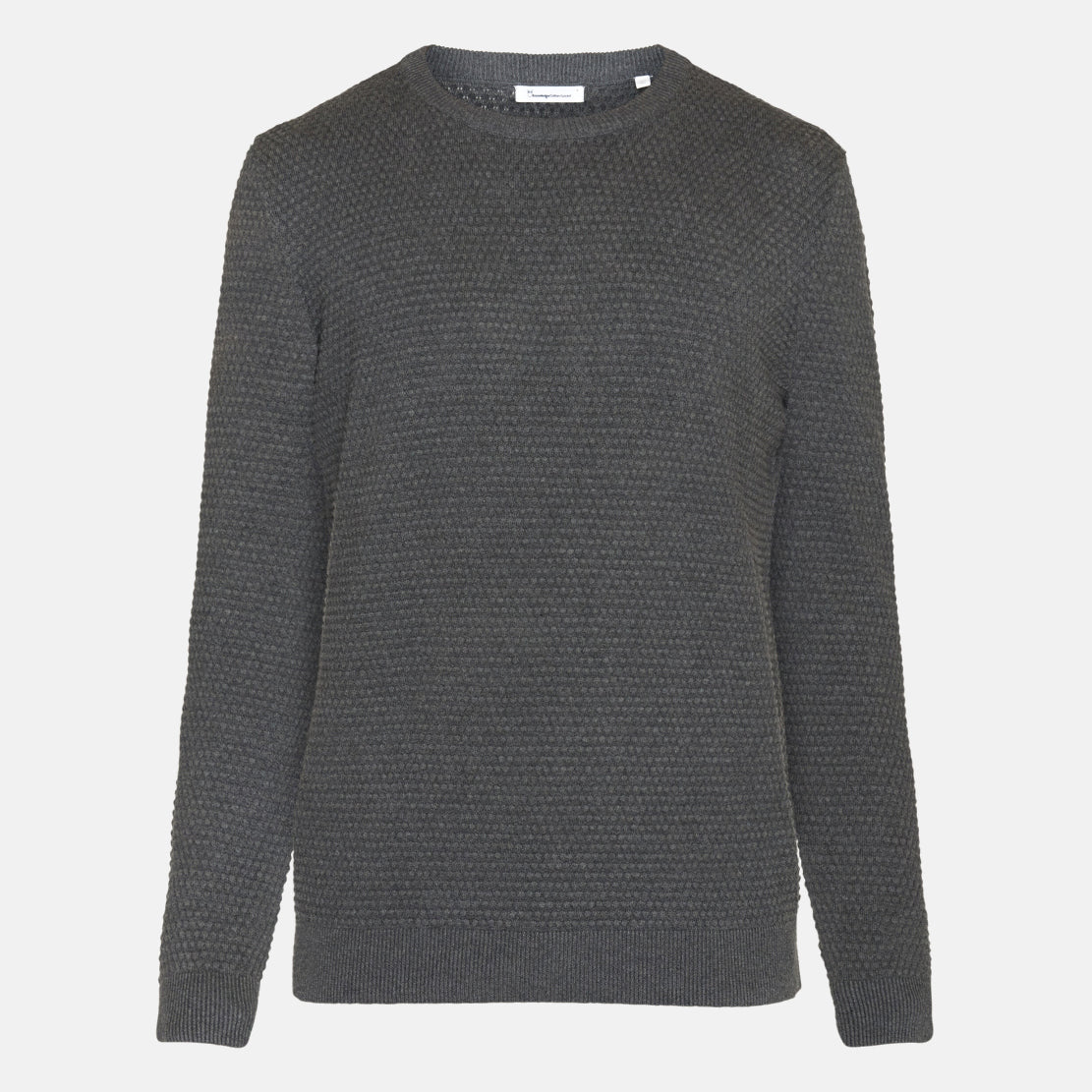 Vagn Bubble Knit Dark Grey - KNOWLEDGE COTTON APPAREL