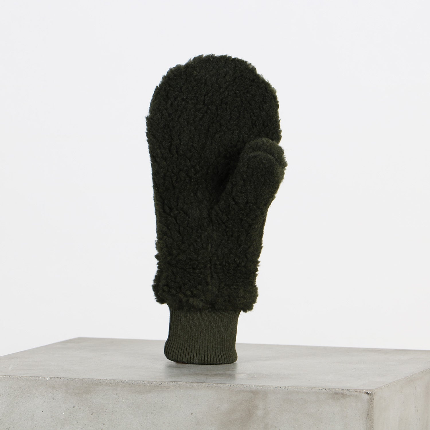 Teddy Fleece Mittens Forest - KNOWLEDGE COTTON APPAREL