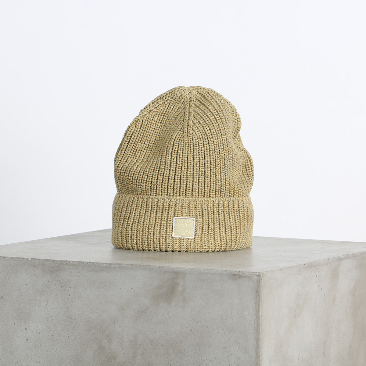 Leaf Organic Vegan Beanie Olive - KNOWLEDGE COTTON APPAREL