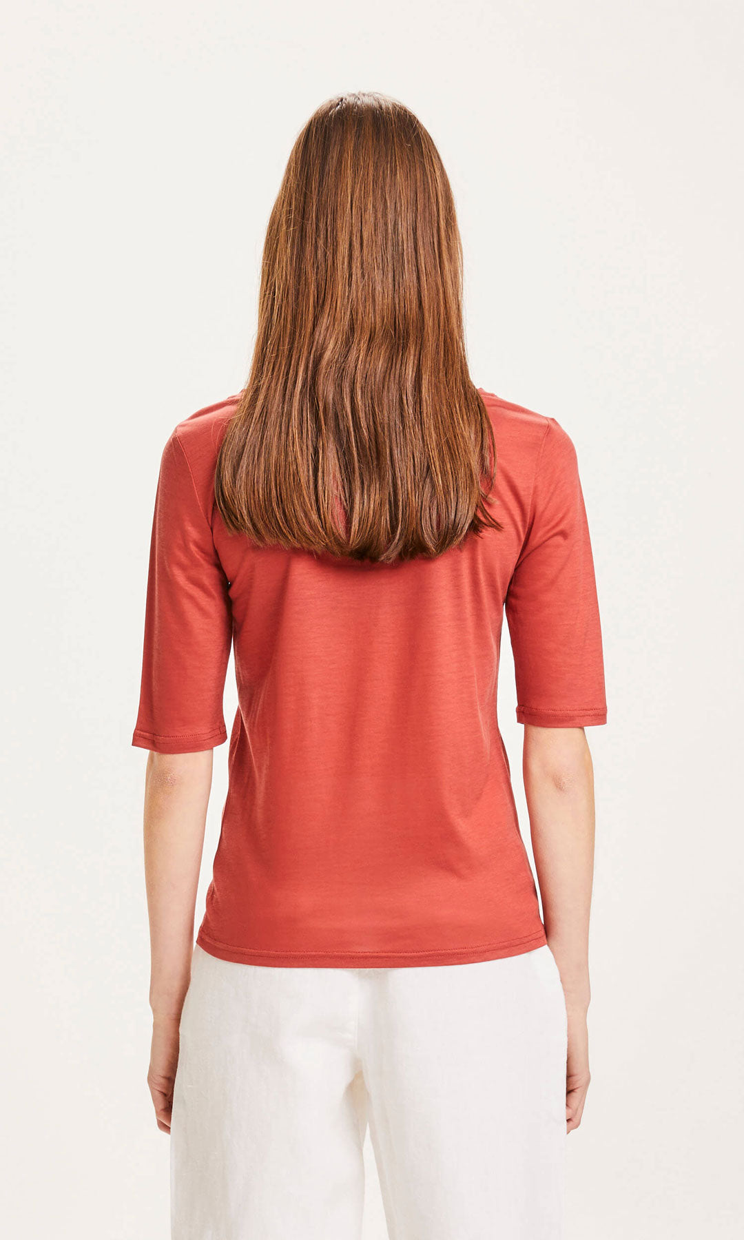 Violet Tencel Tee Marsala - KNOWLEDGE COTTON APPAREL